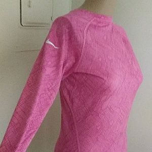 Nike pro combat long sleeve pink top